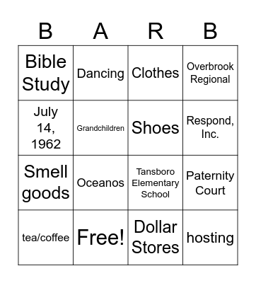 An Amazing Lady is Turning 80!! Bingo Card