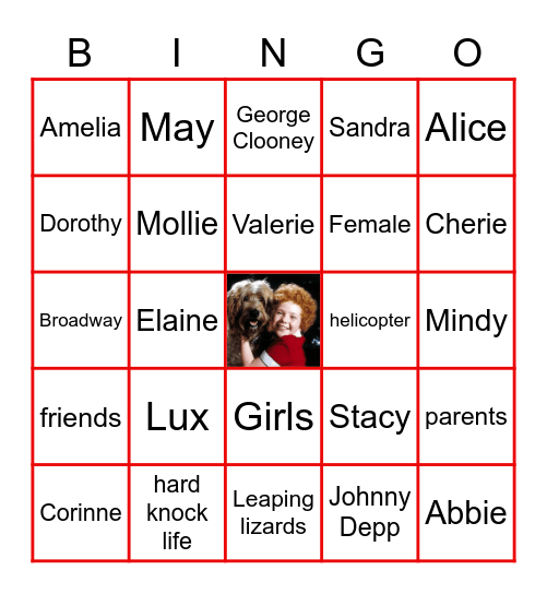 ANNIE Bingo Card