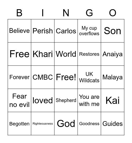 Miss Trish's BINGO is Lit! Bingo Card