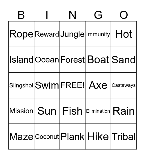 Cash Apps Survivor Bingo Card
