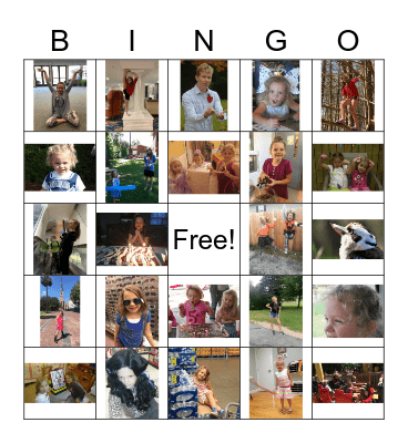 Caroline's Birthday Bingo Card