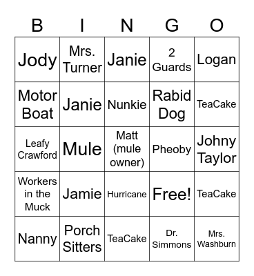 TEWWG Bingo Card