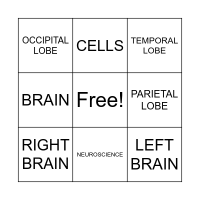 BRAIN BINGO Card