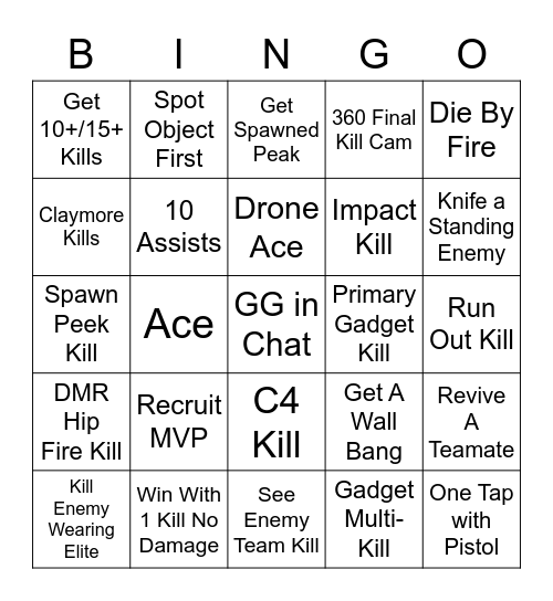 Sand0g52 Siege Card Bingo Card