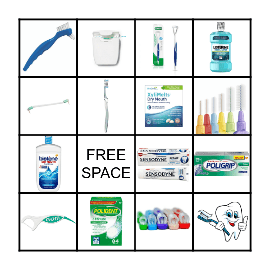 Dental Hygiene Bingo Card