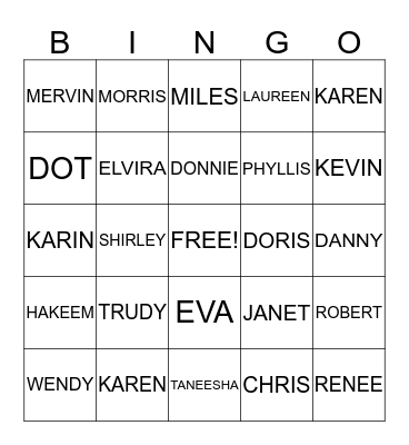 ROCHESTER FAMILY REUNION Bingo Card