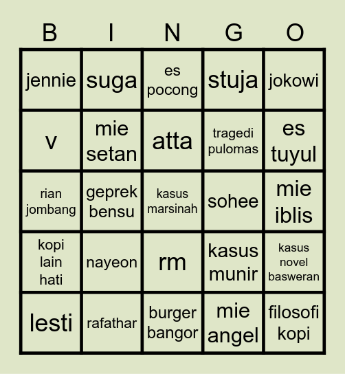 nnnnnnnay Bingo Card