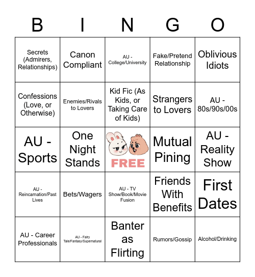 MINSUNG Bingo Card