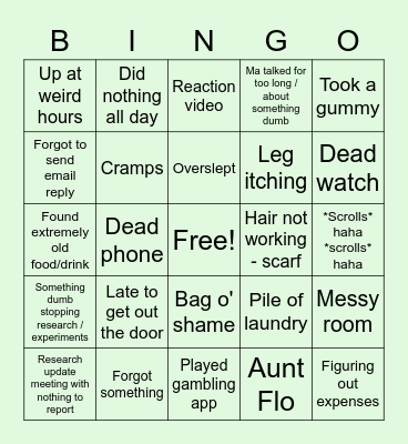 JEF Bingo Card