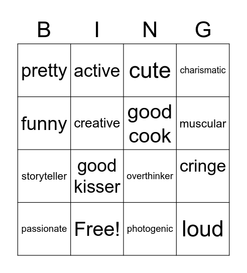 I think that you think that i am... Bingo Card