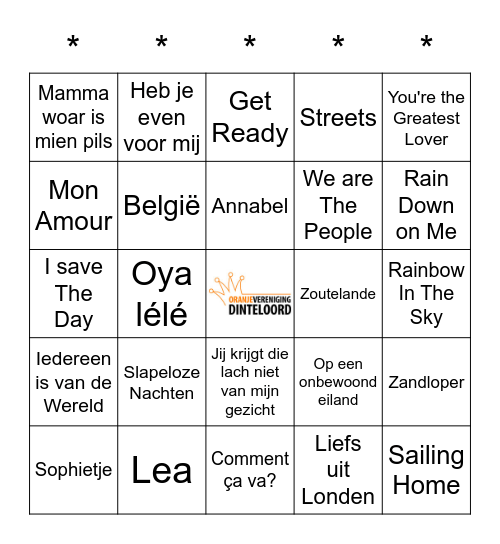 SWiNGO! Bingo Card