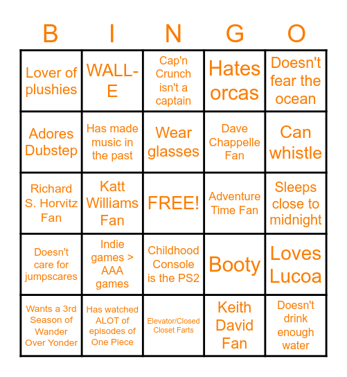 How Similar Are You to Sponeg Zemenar Bingo Card