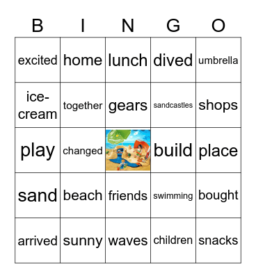 A Day at the Beach Bingo Card