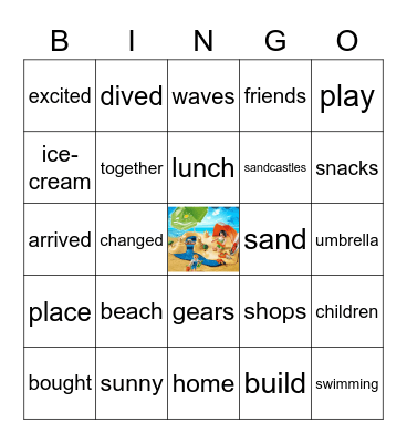 A Day at the Beach Bingo Card