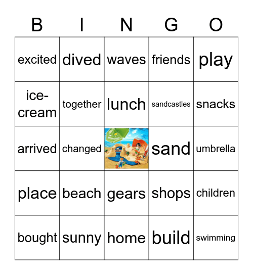 A Day at the Beach Bingo Card