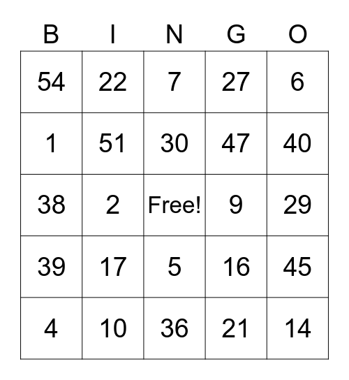 Spring Fling Bingo! Bingo Card