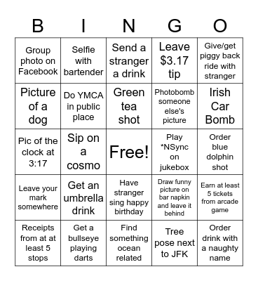 Tara's St. Paddys Bday Bingo! Bingo Card