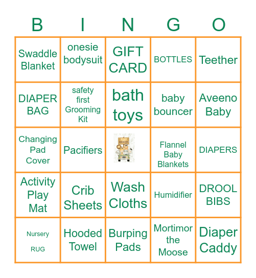 AMY'S BABY SHOWER Bingo Card