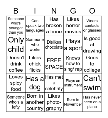 JCD Bingo  Bingo Card