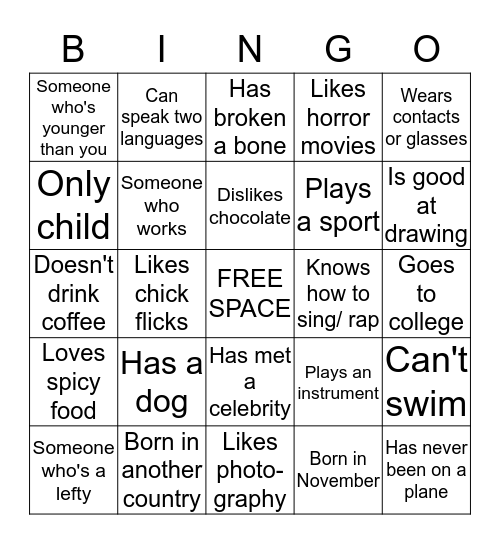 JCD Bingo  Bingo Card