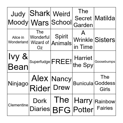 Library Bingo Card