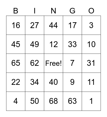 Spring Fling Bingo! Bingo Card