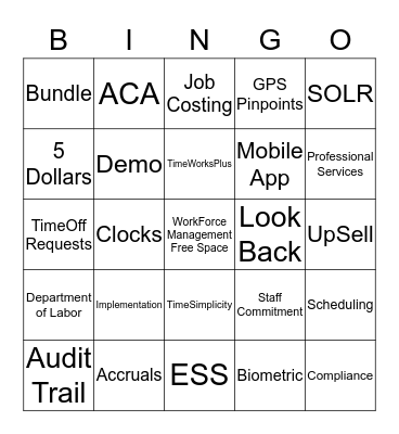 Business Lead Bingo Card