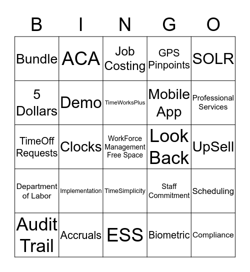 Business Lead Bingo Card