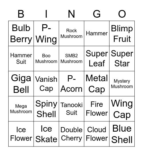 Deemo Round 2 (Powerups) Bingo Card