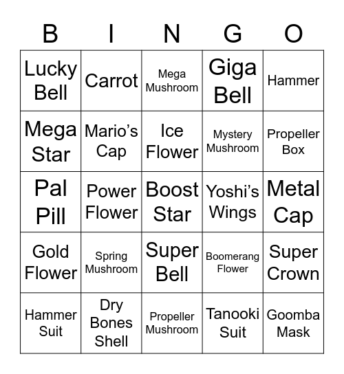 Zeke Round 1 (Powerups) Bingo Card