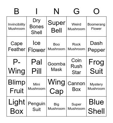 Zeke Round 2 (Powerups) Bingo Card