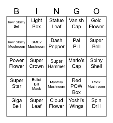 Xin's Bingo Card (Round 1) Bingo Card