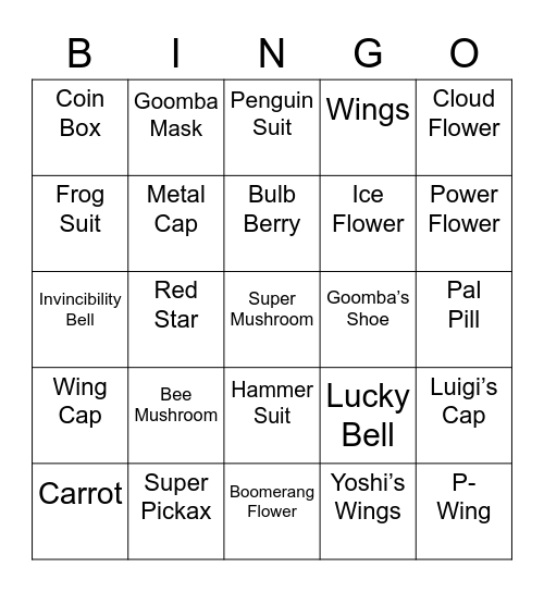 Xin's Bingo Card (Round 2) Bingo Card