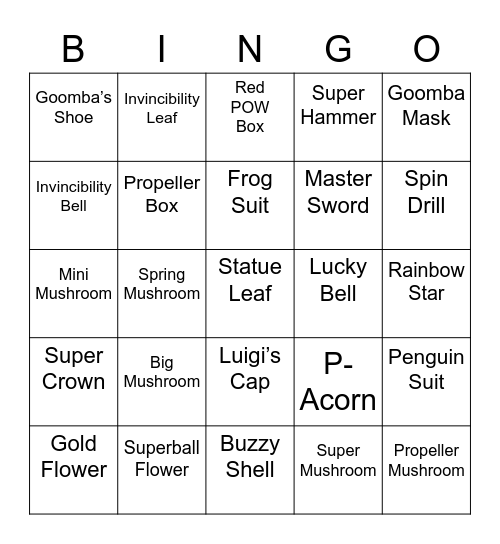 Cobalt's Bingo Card (Round 1) Bingo Card