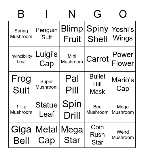 Zekrom Round 1 (Powerups) Bingo Card