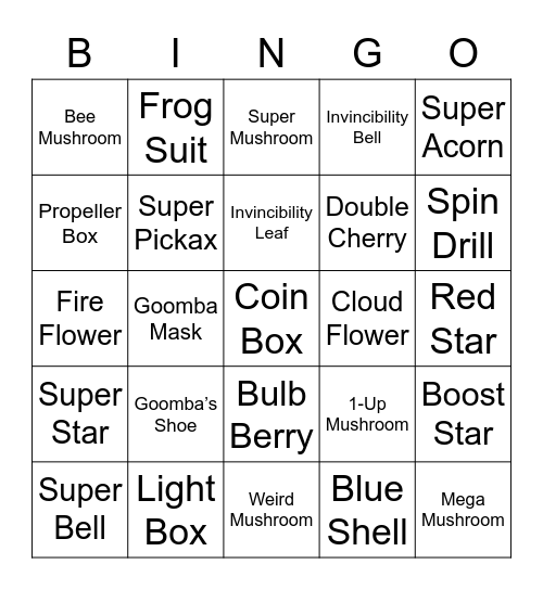 Zekrom Round 2 (Powerups) Bingo Card