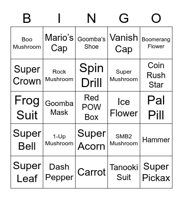 Frosty Round 1 (Powerups) Bingo Card
