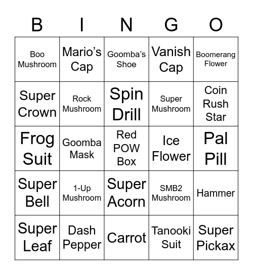 Frosty Round 1 (Powerups) Bingo Card