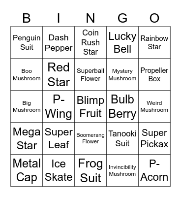 Frosty Round 2 (Powerups) Bingo Card