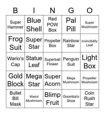 Lycanroc Round 2 (Powerups) Bingo Card