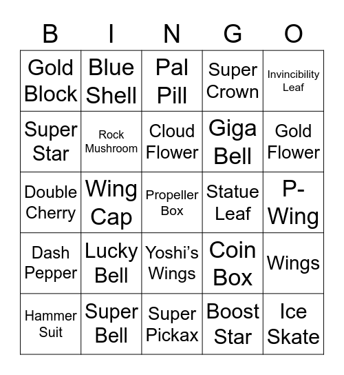 Slim Round 1 (Powerups) Bingo Card