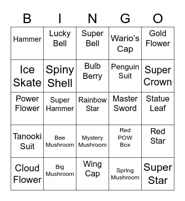 Devil Round 2 [Mario Power-Ups] Bingo Card