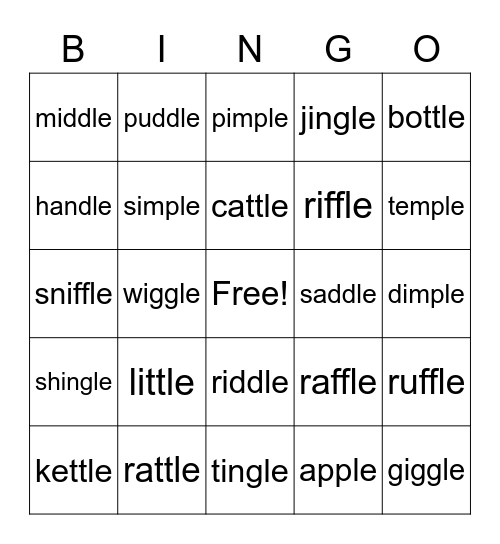 OG Lessons 181-183 Review Bingo Card
