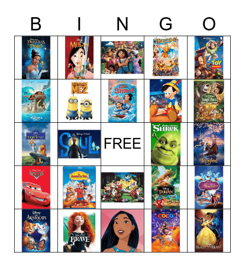 DISNEY BINGO Card