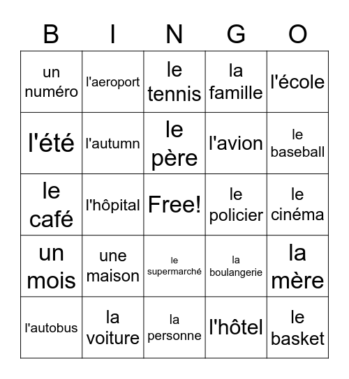 Ma Vile Bingo Card