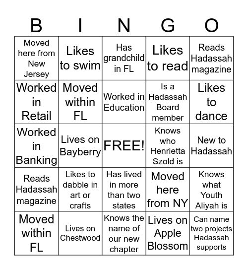 Find Someone Who Bingo Card