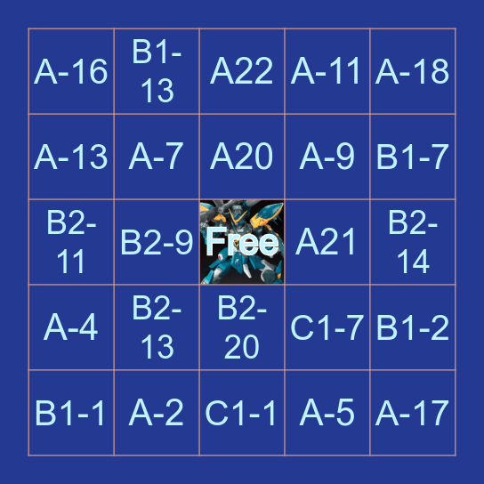 Arvo's Model Building Bingo Card