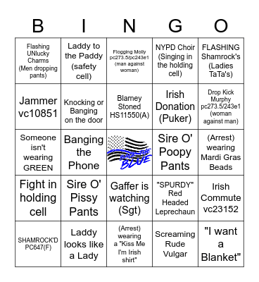 St. Patrick's Day Booking BINGO Card