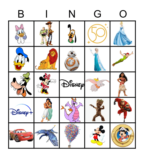 Disney World Bus Bingo Card