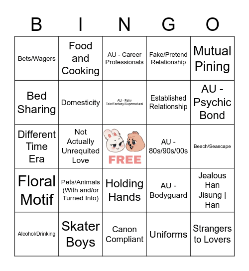 MINSUNG Bingo Card